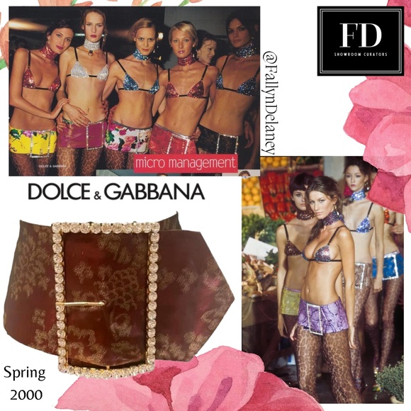 Dolce & Gabbana Runway/Editorial Large Crystal Buckle Skirt Spring/Summer 2000 - Picture 1 of 1